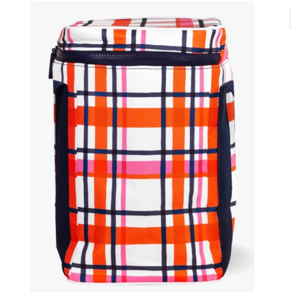 kate spade Spring Plaid Wine Picnic Cooler Ice Bag nwt - Picture 2 of 4